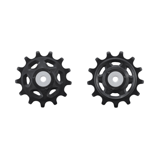 Galets de Dérailleur Arrière 11V SHIMANO XT M8130/M8150 Chape Longue Linkglide — pièce sur fond blanc