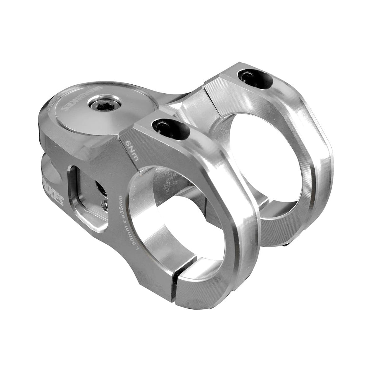 Potence DMR DEFY50 Rise 5mm Argent — vue principale sur fond blanc