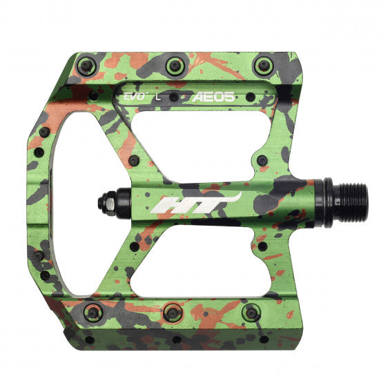 Pédales Plates HT COMPONENTS EVO+ AE05 Vert Camo
