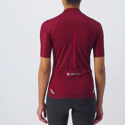 Maillot CASTELLI ENDURANCE W Femme Manches Courtes Bordeaux