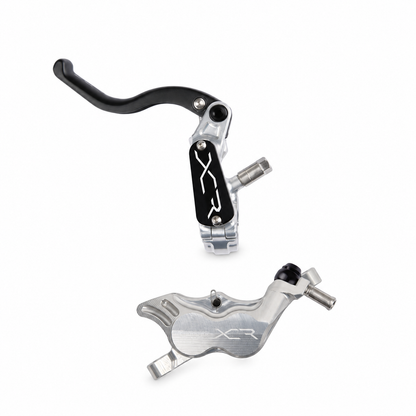 Frein HOPE XCR PRO E4 PM Argent — levier et étrier sur fond blanc