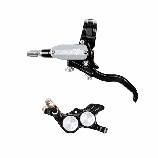 Frein HOPE TECH 4 EVO GR4 Noir/Argent — levier et étrier sur fond blanc