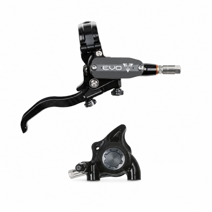 Frein HOPE TECH 4 EVO X2 FM Noir/Fumé — levier et étrier sur fond blanc