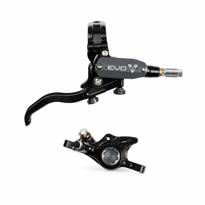 Frein HOPE TECH 4 EVO X2 PM Noir/Fumé — levier et étrier sur fond blanc