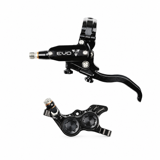 Frein HOPE TECH 4 EVO GR4 Noir/Noir — levier et étrier sur fond blanc