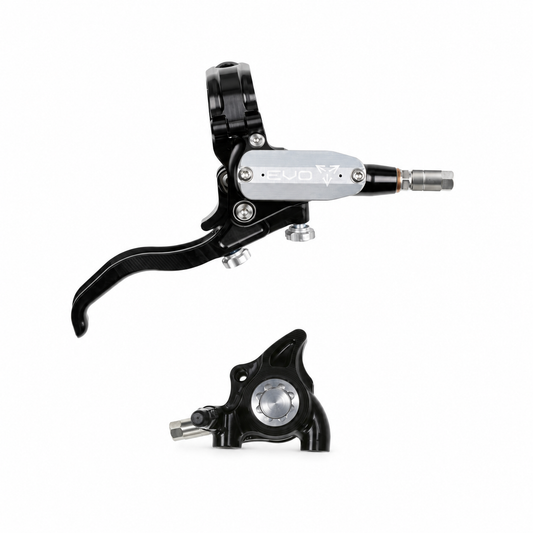 Frein HOPE TECH 4 EVO X2 FM Noir/Argent — levier et étrier sur fond blanc