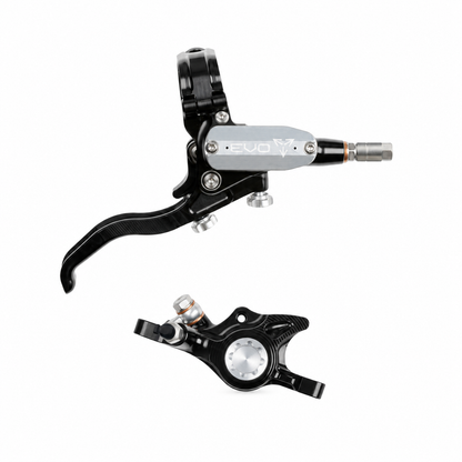 Frein HOPE TECH 4 EVO X2 PM Noir/Argent — levier et étrier sur fond blanc