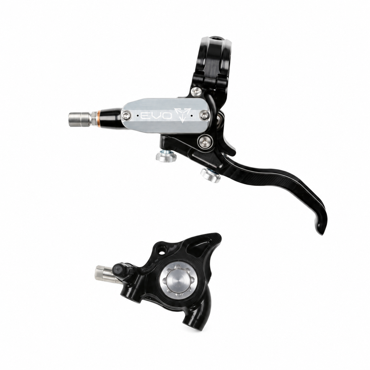 Frein HOPE TECH 4 EVO X2 FM Noir/Argent — levier et étrier sur fond blanc