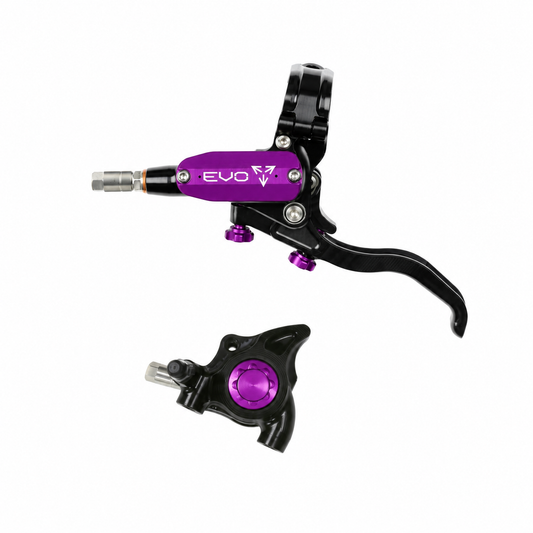 Frein HOPE TECH 4 EVO X2 FM Noir/Violet — levier et étrier sur fond blanc