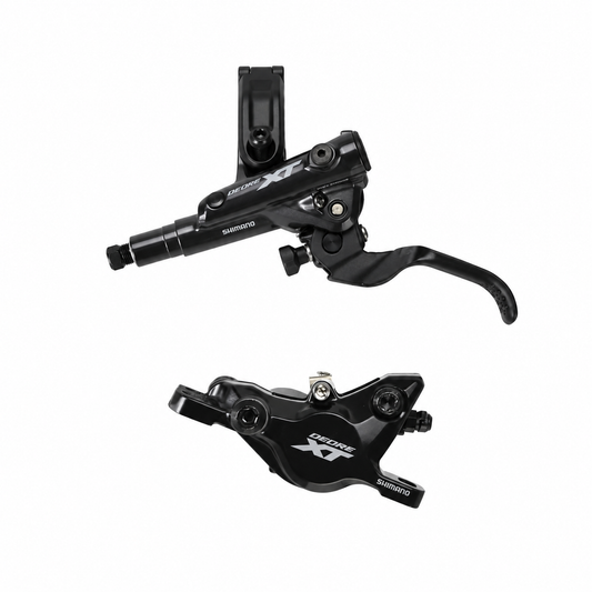 Frein SHIMANO XT M8100 J-KIT — levier et étrier sur fond blanc