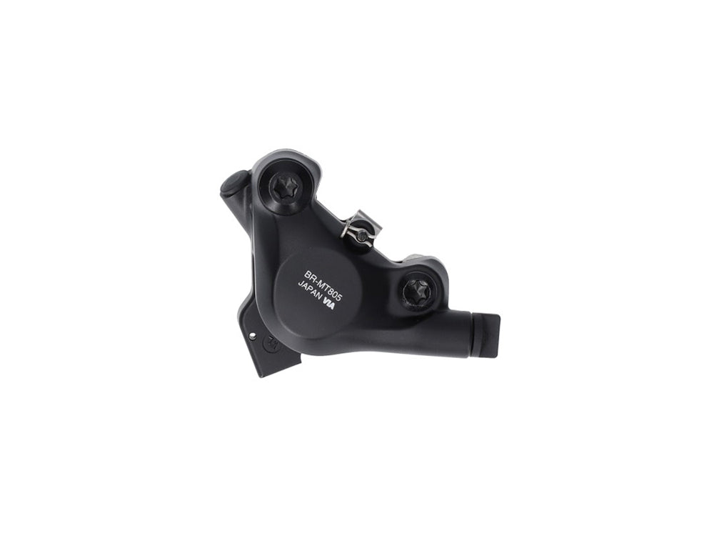 Étrier SHIMANO BR-MT805 Flat Mount sans ailettes — vue opposée et référence