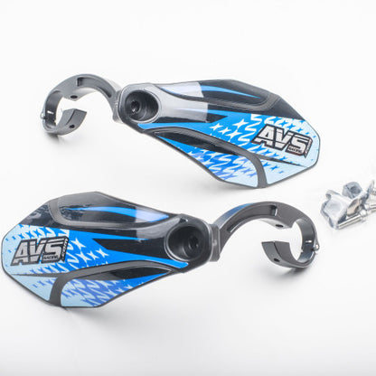 Protège Mains AVS KIT DECO Patte Alu Noir/Bleu