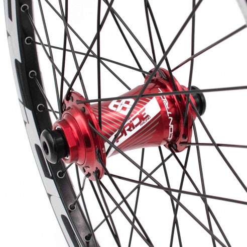 Paire de Roues PRIDE 20" (406mm) Control V1 Disc Axes 20/10mm Rouge