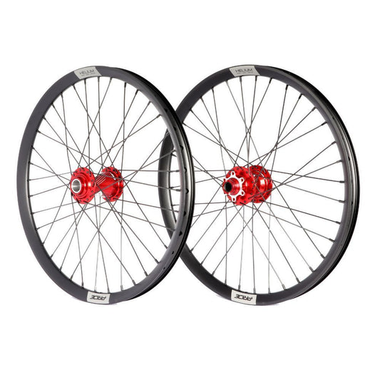 Paire de Roues PIRDE 20" (406mm) Control V1 Helium M24 Axes 20/10mm Rouge