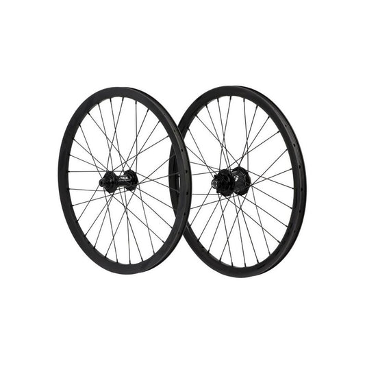 Paire de Roues PRIDE 20" (451mm) Carbone Wave Matt Black Disc Matrix Axes 10/15mm Noir