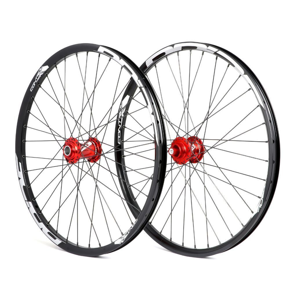 Paire de Roues PRIDE 24" (507mm) Control V2 Disc Axes 20/15mm Rouge