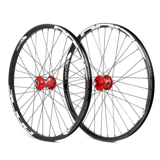 Paire de Roues PRIDE 20" (451mm) Control V2 Disc Axes 10/15mm Rouge