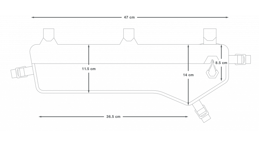 Sacoche de Cadre APIDURA EXPEDITION TALL FRAME PACK 5 L Noir