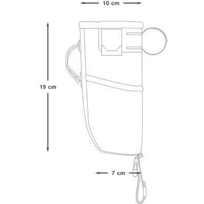 Sacoche de Guidon APIDURA BACKCOUNTRY FOOD POUCH PLUS 1.2 L Noir/Gris