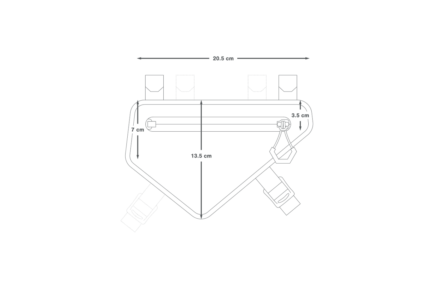 Sacoche de Cadre APIDURA RACING FRAME PACK 1 L Noir