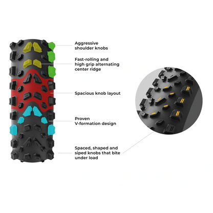 Pneu VITTORIA SYERRA TRAIL 29x2.60 4C Graphene 2.0 Tubeless Ready Souple Noir