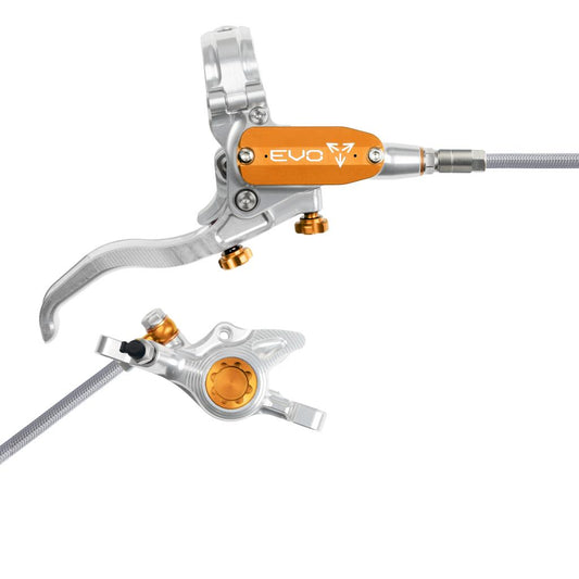 Frein Arrière HOPE TECH 4 EVO X2 PM Aviation Argent/Orange
