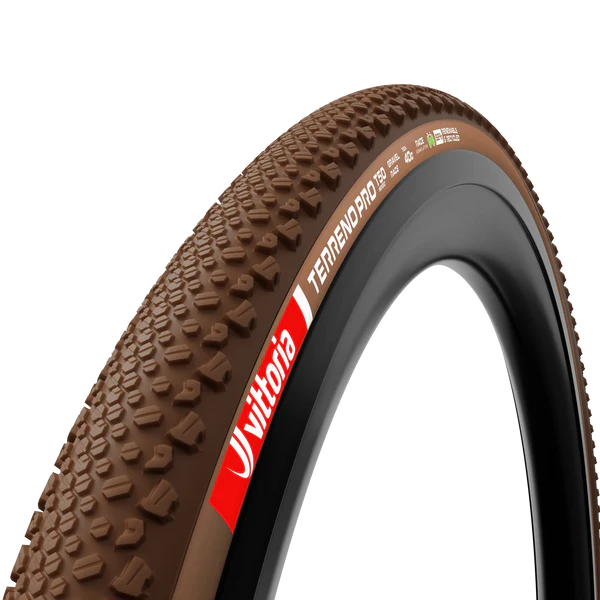 Pneu VITTORIA TERRENO PRO T50 Mixed Gravel Race 700x35c Tubeless Ready Souple Marron