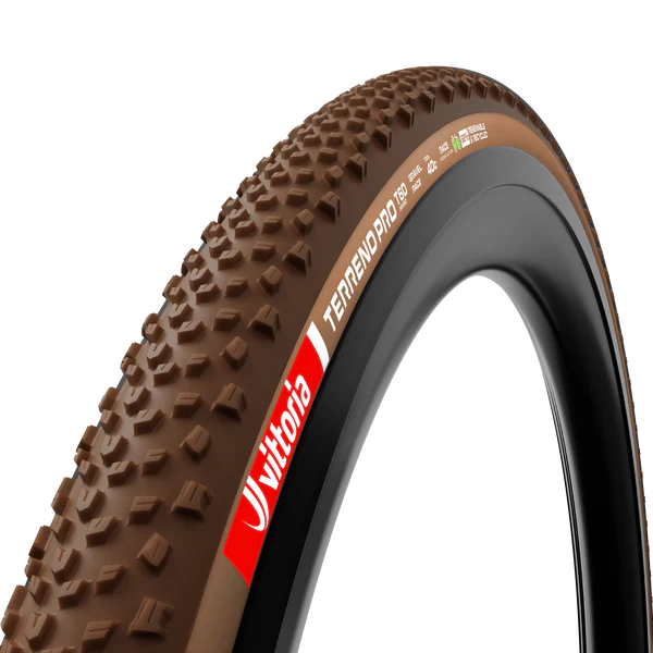 Pneu VITTORIA TERRENO PRO T60 Mixed Gravel Race 700x40c Tubeless Ready Souple Marron