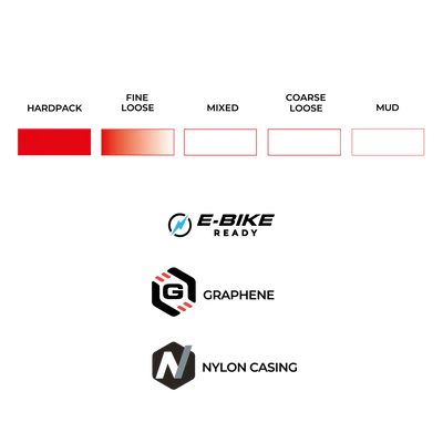 Pneu VITTORIA TERRENO XC TRAIL 29x2.10 4C Graphene 2.0 Tubeless Ready Souple Noir