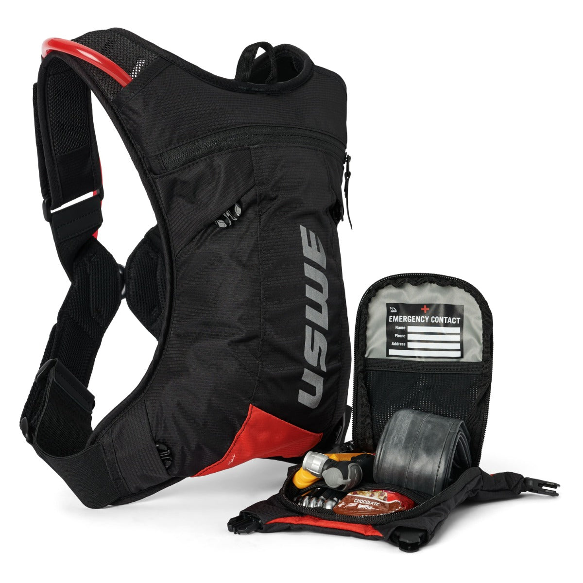 Sac d'Hydratation USWE MTB HYDRO 3 L Noir/Rouge