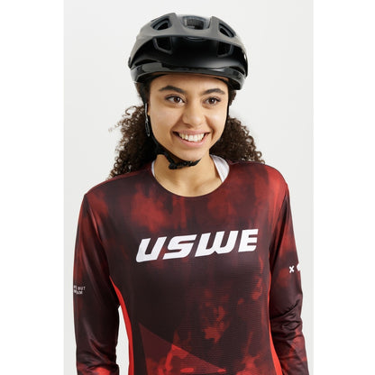 Maillot USWE LUFTIG MTB Manches Longues Femme Rouge