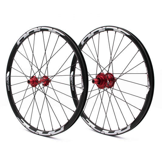 Paire de Roues PRIDE 20" (451mm) Control V1 Disc Axes 10/15mm Rouge