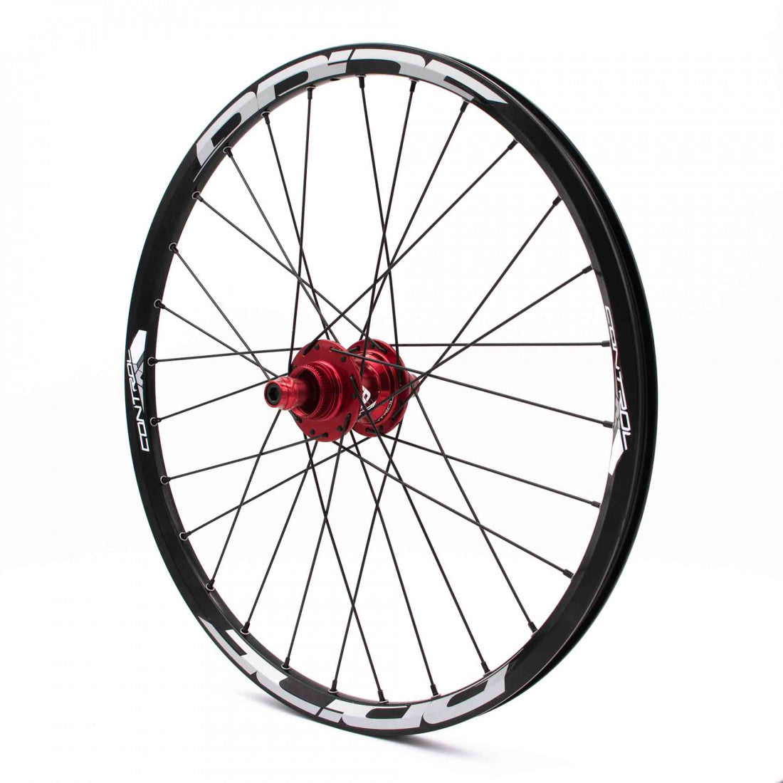 Paire de Roues PRIDE 20" (451mm) Control V1 Disc Axes 10/15mm Rouge